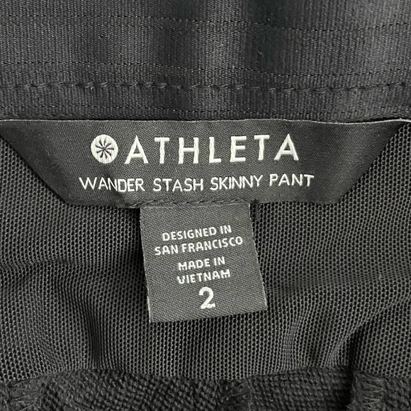 Athleta Wander Stash Skinny Pant, Black, Size 2 - Picture 4 of 6